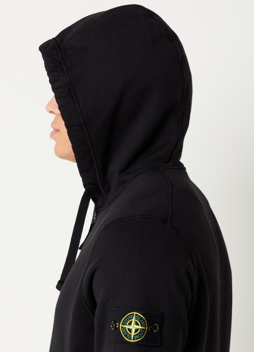 Stone Island S0051 sweatvest met capuchon en logo - detail 2 zwart
