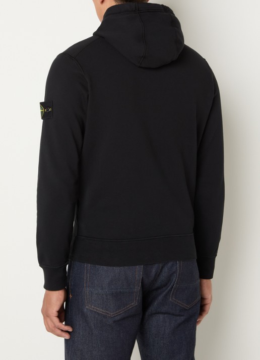 Stone Island S0051 sweatvest met logo en capuchon - achterkant 6 zwart