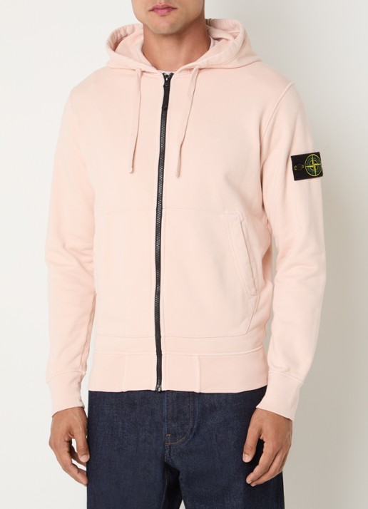 Stone Island S0051 sweatvest met logo en capuchon - detail 3 roze