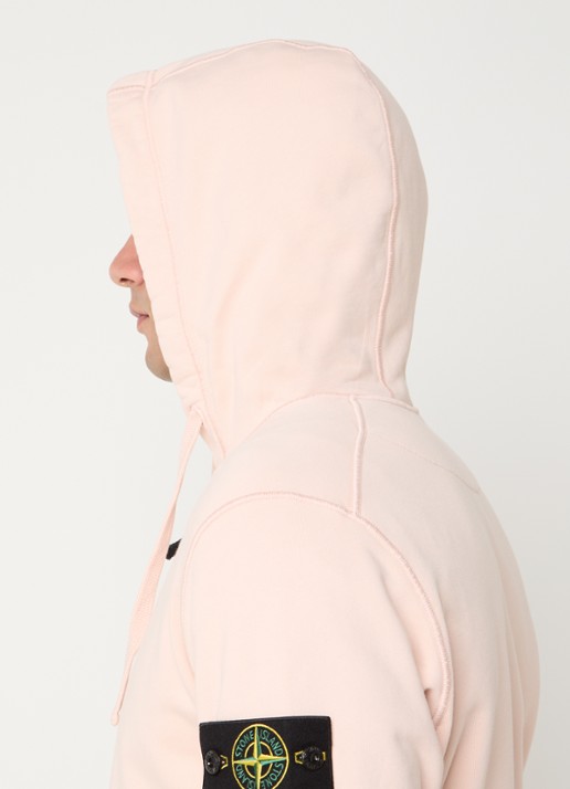 Stone Island S0051 sweatvest met logo en capuchon - detail 4 roze