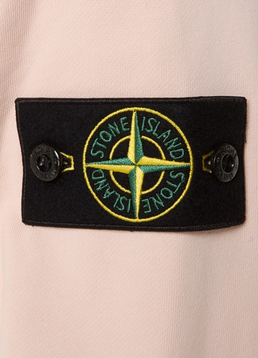 Stone Island S0051 sweatvest met logo en capuchon - detail 5 roze
