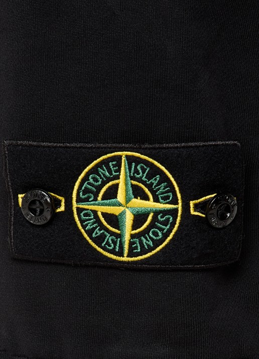 Stone Island S0051 tapered fit joggingbroek met steekzakken - detail 5 zwart