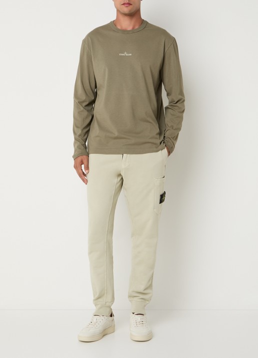 Stone Island S0051 tapered fit joggingbroek met steekzakken - voorkant 2 lindegroen