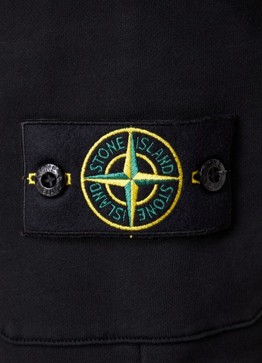 Stone Island S0051 tapered fit joggingsbroek met opgestikte zakken - detail 6 zwart