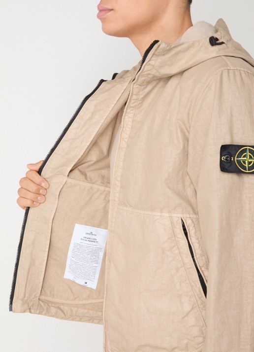 Stone Island S0069 Jack met capuchon en ritszakken - detail 5 beige