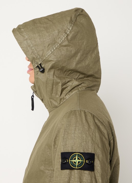 Stone Island S0069 Jack met capuchon en ritszakken - detail 5 mosgroen