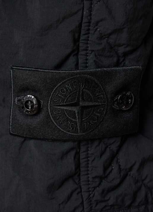 Stone Island S00F6 gewatteerde bodywarmer met quilt patroon - detail 5 zwart