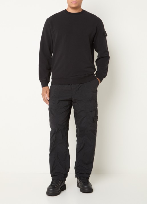 Stone Island S00F6 loose fit cargobroek met steekzakken - voorkant 6 zwart