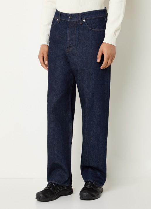 Stone Island S00J7 loose fit jeans met donkere wassing