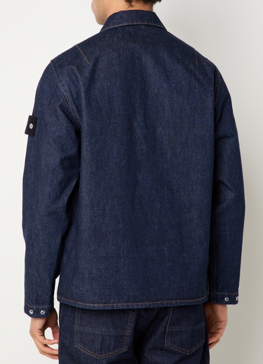 Stone Island S00J7 Spijkerjas met borstzak - achterkant indigo