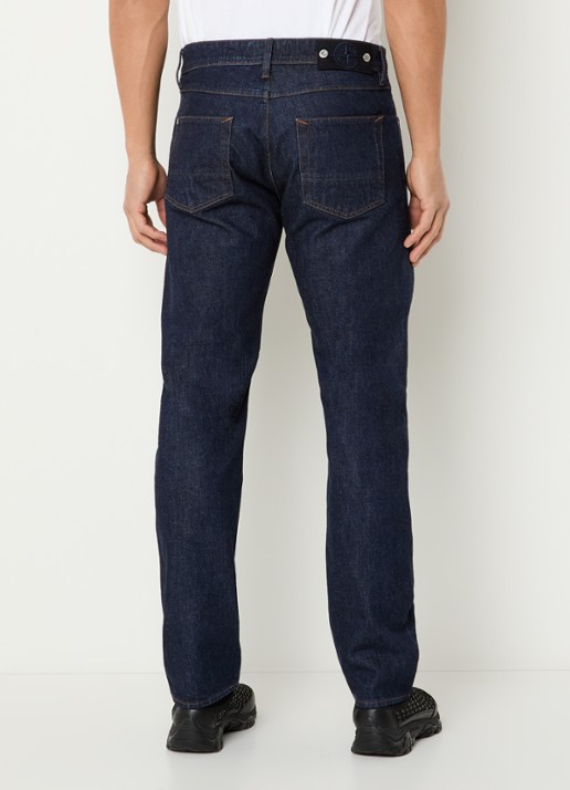 Stone Island S00J7 straight leg jeans met donkere wassing - achterkant 6 indigo