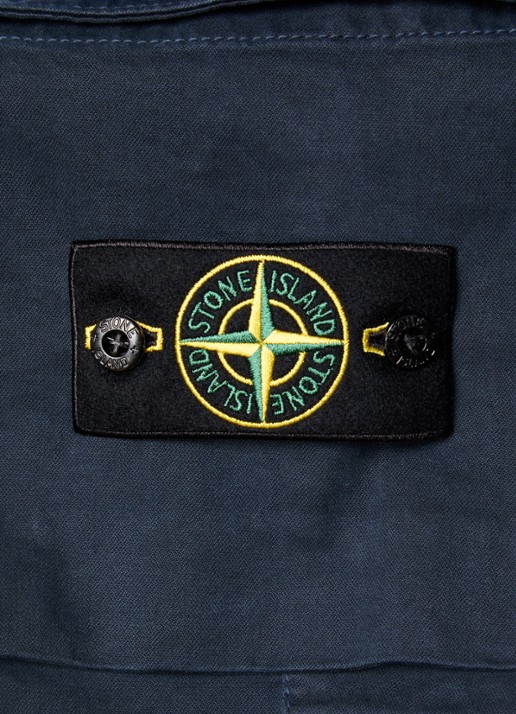 Stone Island S00L1 tapered fit cargobroek met steekzakken en logo - detail 3 donkerblauw