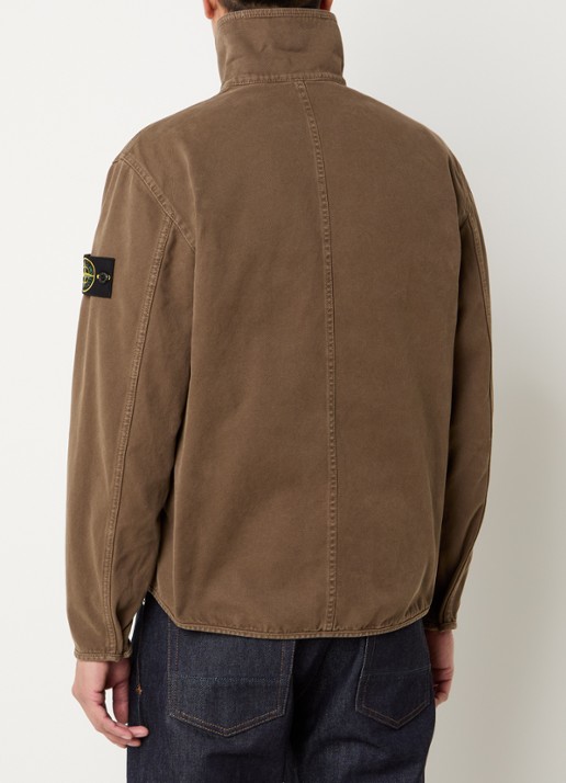 Stone Island S0184 spijkerjas met borstzak en logo - achterkant 3 lichtbruin