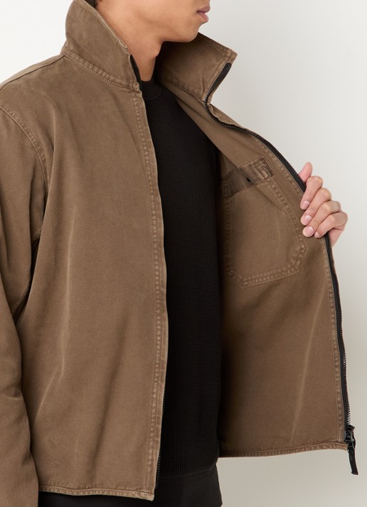 Stone Island S0184 spijkerjas met borstzak en logo - detail 5 lichtbruin