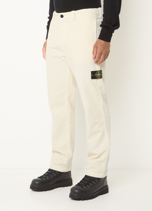 Stone Island S0212 straight fit broek van corduroy