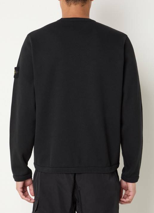 Stone Island S0297 sweater met logo - achterkant zwart