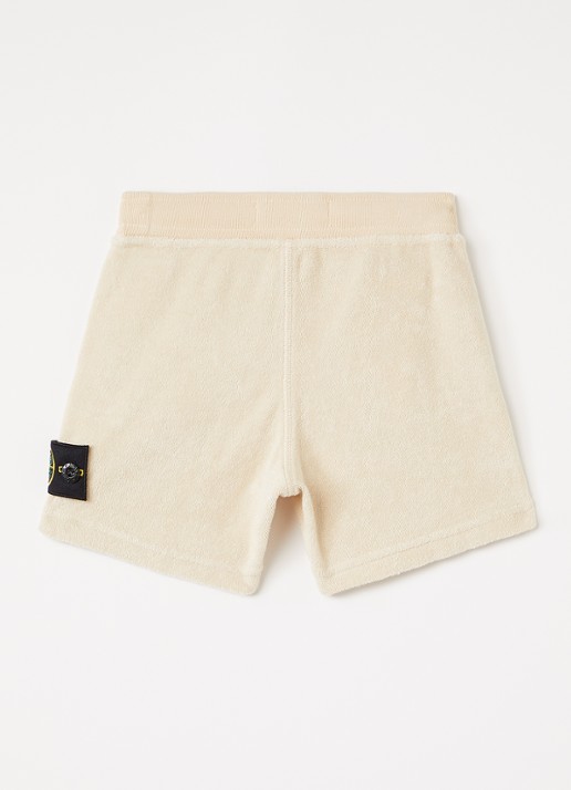 Stone Island S0308 korte broek van badstof met logo - voorkant 3 beige