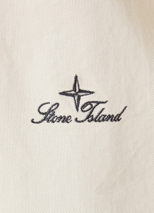 Stone Island S0315 regular fit overhemd met logo - detail 5 ivoor