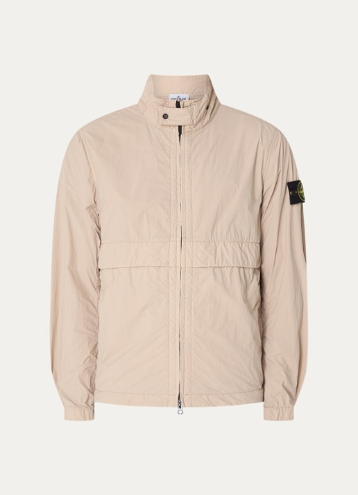 Stone Island S0345 Windjack met steekzakken - voorkant beige