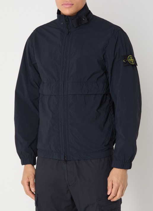 Stone Island S0345 Windjack met steekzakken - detail donkerblauw
