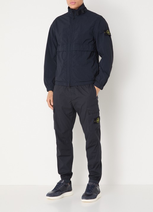 Stone Island S0345 Windjack met steekzakken - voorkant 6 donkerblauw