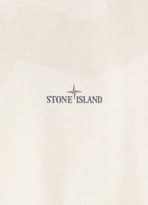 Stone Island S0365 T-shirt met logo- en backprint - detail 4 creme