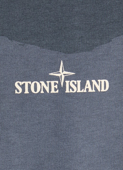 Stone Island S0365 T-shirt met logo- en backprint - detail 2 donkerblauw