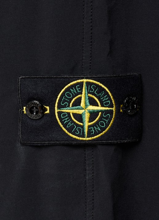 Stone Island S0375 straight fit cargobroek met steekzakken en logo - detail 4 zwart