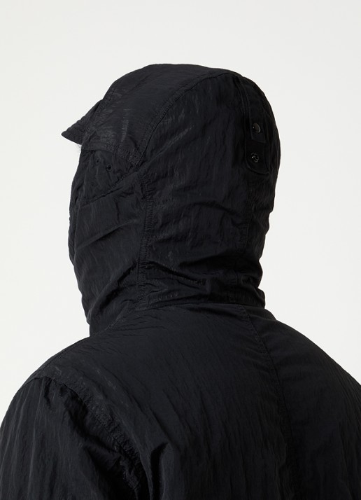 Stone Island S0405 jack met capuchon en logo - detail 3 zwart