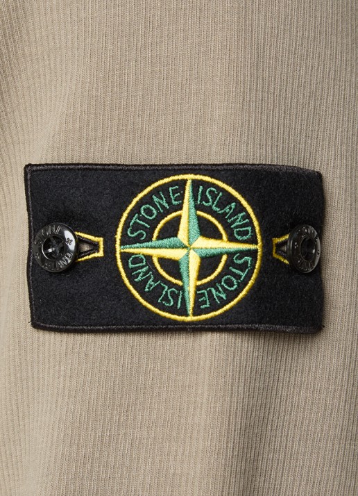 Stone Island S0472 sweater met logo - detail 2 legergroen
