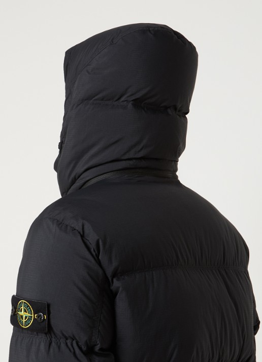 Stone Island S0483 puffer jacket met donsvulling en afneembare capuchon - detail 5 zwart