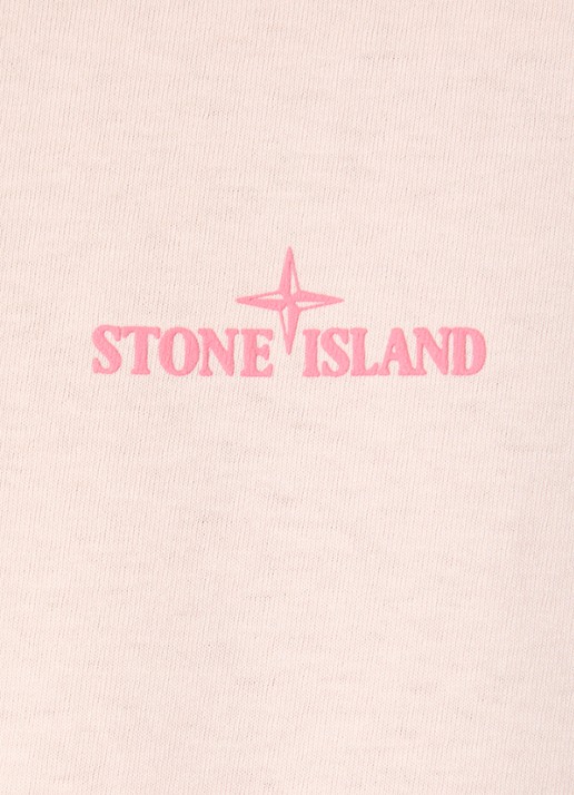 Stone Island S0534 T-shirt met logo- en backprint - detail 4 lichtroze