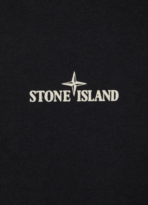 Stone Island S0535 longsleeve met logoprint - detail 2 zwart