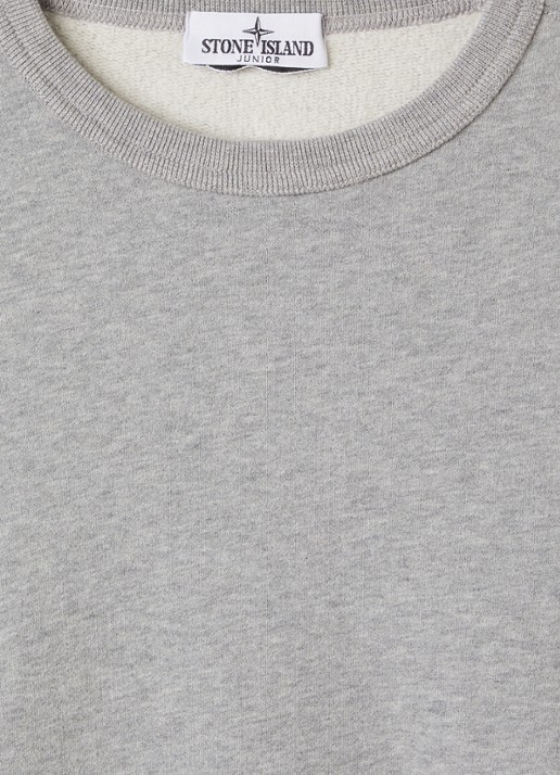 Stone Island S0A20 sweater met logo - detail grijsmele
