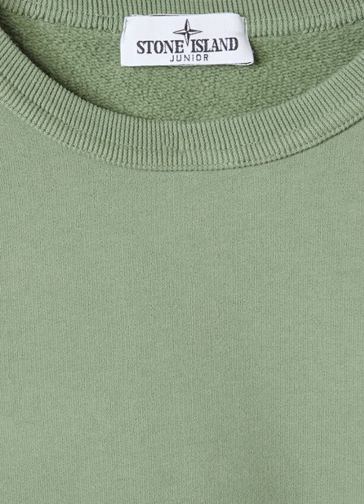 Stone Island S0A20 sweater met logo - detail lindegroen