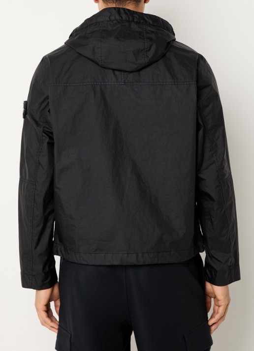 Stone Island S0A21 Jack met capuchon en klepzakken - achterkant zwart