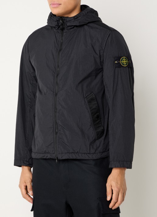 Stone Island S0A21 Jack met capuchon en klepzakken - detail 4 zwart