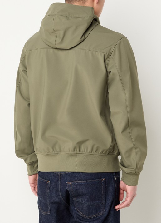 Stone Island S0A22 jack met capuchon en logo - achterkant mosgroen