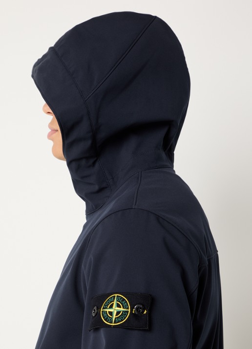 Stone Island S0A22 jack met capuchon en logo - detail 5 donkerblauw