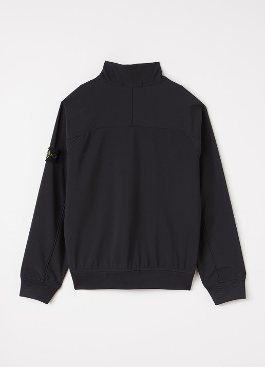 Stone Island S0A22 softshell bomberjack met steekzakken - achterkant zwart