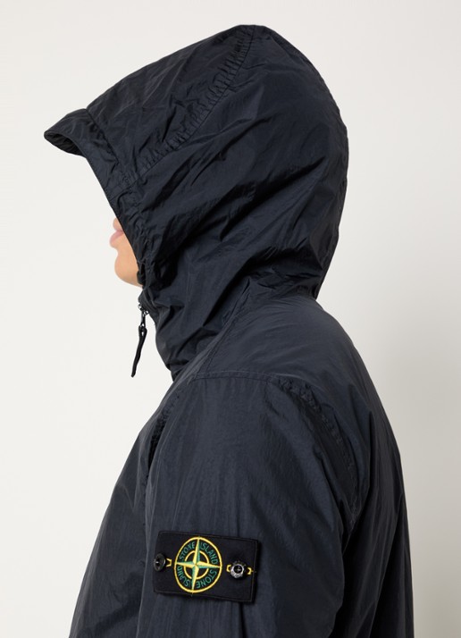 Stone Island S0A23 Jack met capuchon en logo - detail 5 donkerblauw