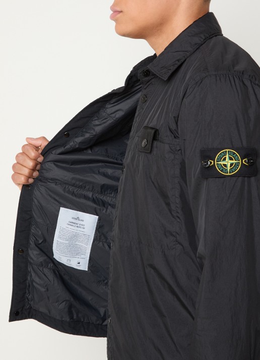 Stone Island S0A23 jack met logo en steekzakken - detail 4 zwart