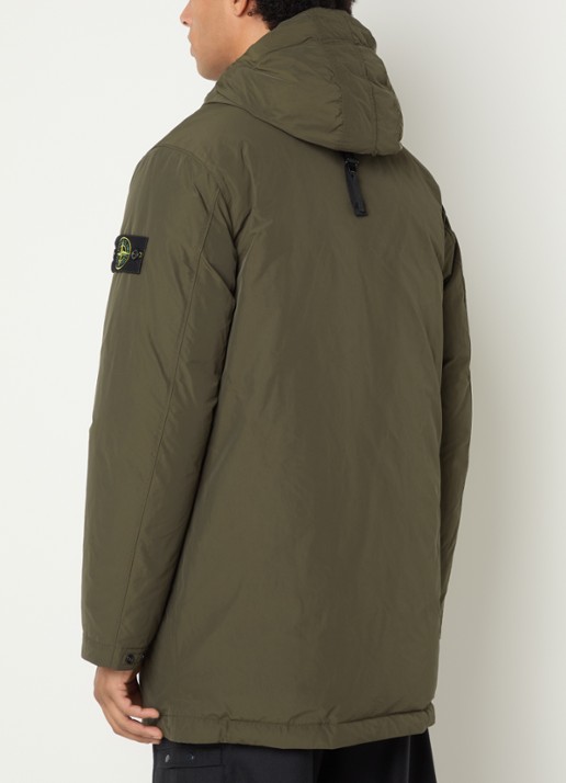 Stone Island S0A26 gewatteerd jack met capuchon - achterkant 4 bronsgroen