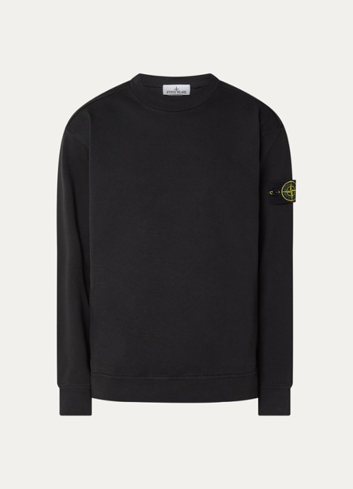 Stone Island S0B50 Longsleeve met logo - voorkant 2 zwart