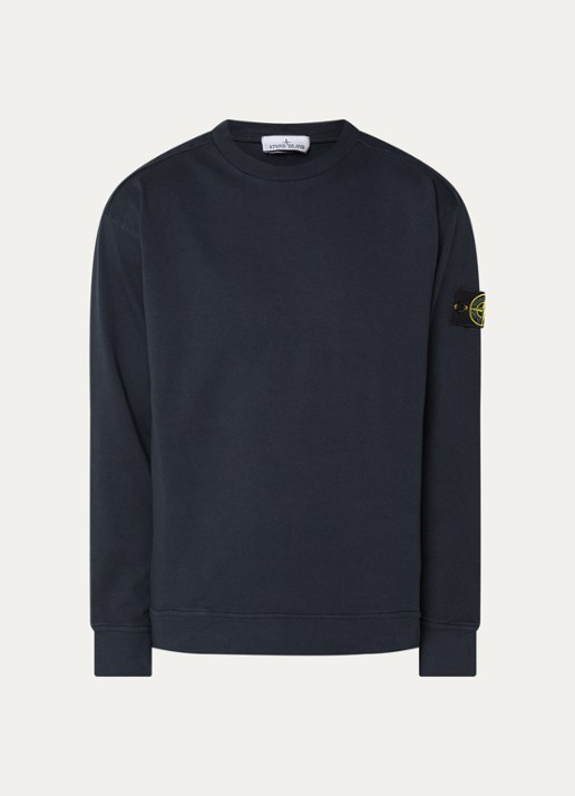Stone Island S0B50 Longsleeve met logo - voorkant donkerblauw
