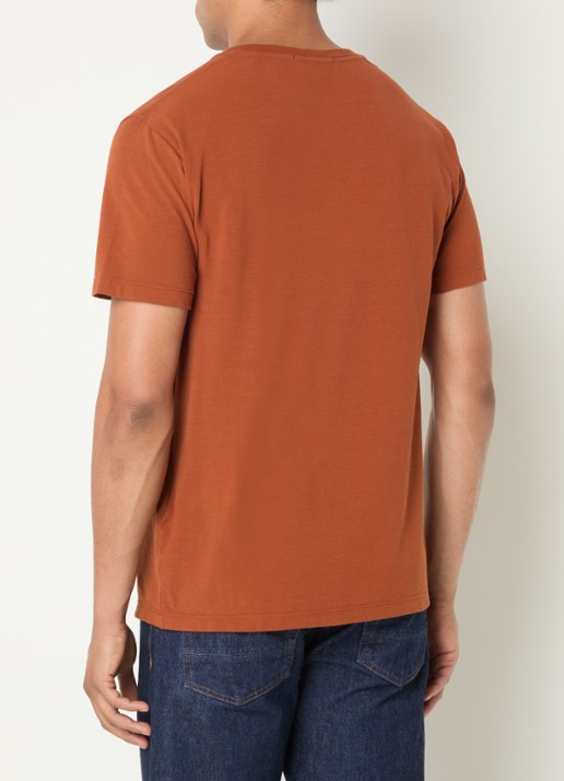 Stone Island S0F11 T-shirt met logo - achterkant 3 roodbruin