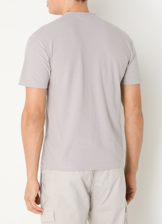 Stone Island S0F11 T-shirt met logoborduring - achterkant 5 grijs