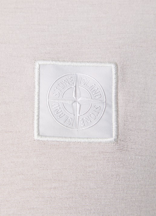 Stone Island S0F11 T-shirt met logoborduring - detail 4 grijs