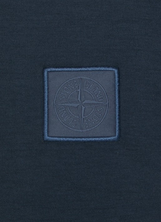 Stone Island S0F11 T-shirt met logoborduring - detail 4 indigo