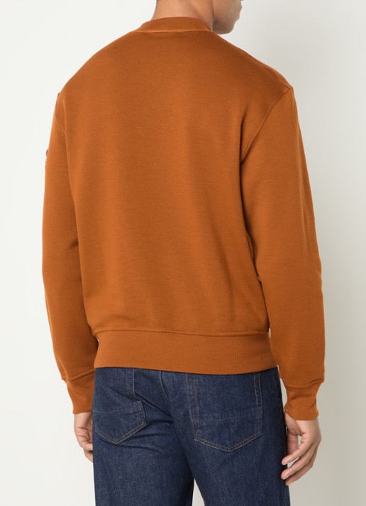 Stone Island S0F15 sweater met logo - achterkant roodbruin